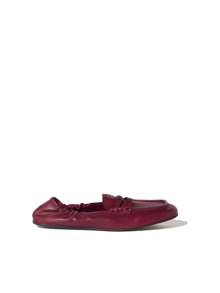 ruches nappa leather loafers