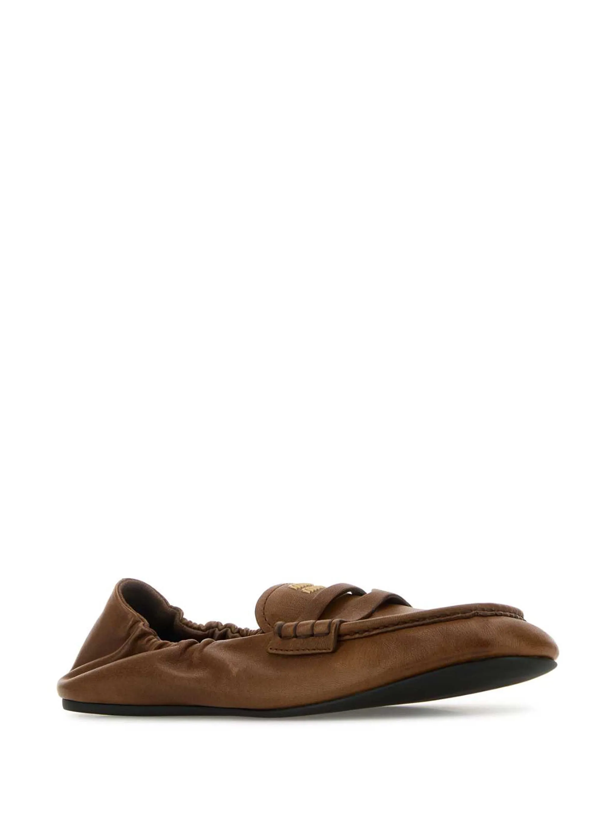 ruches nappa leather loafers