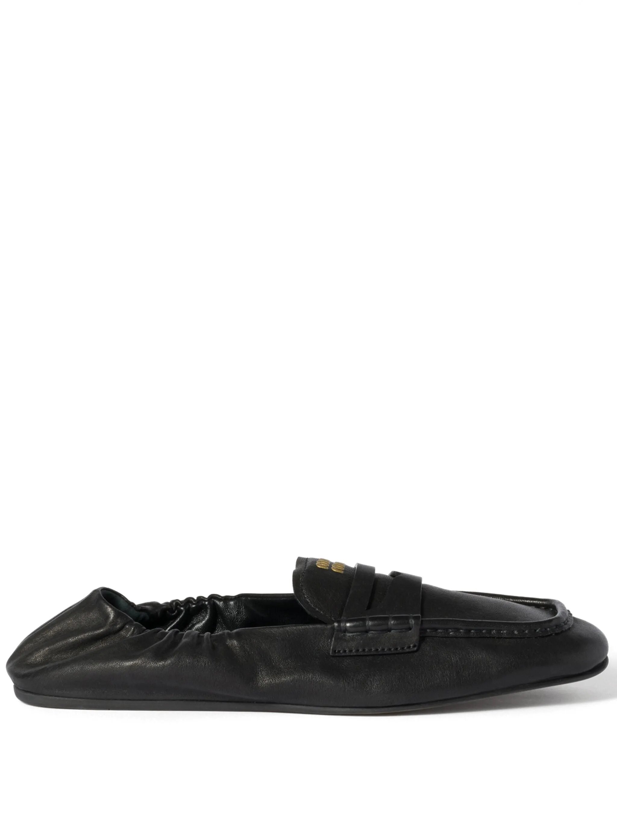 ruches nappa leather loafers