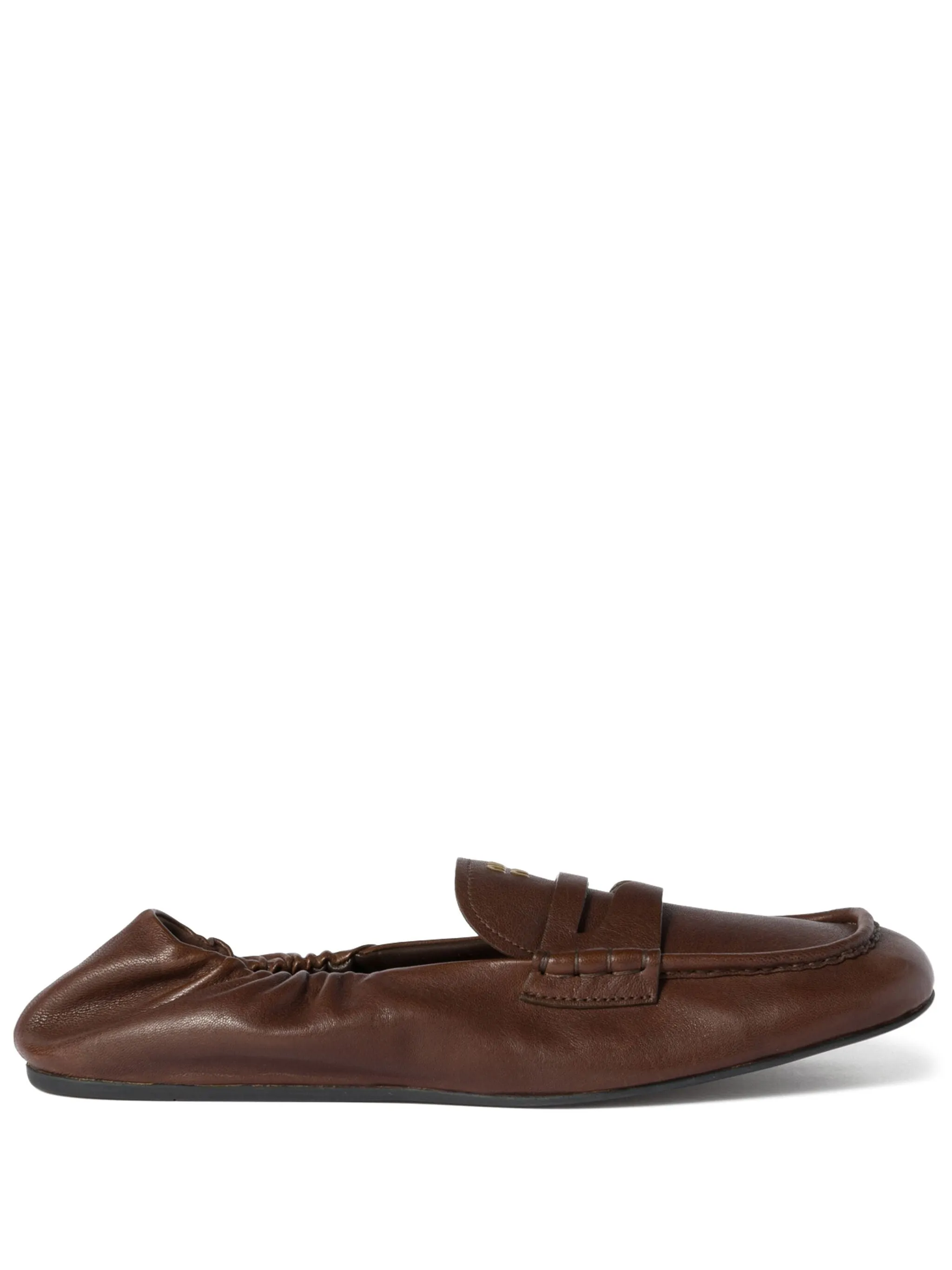 ruches nappa leather loafers