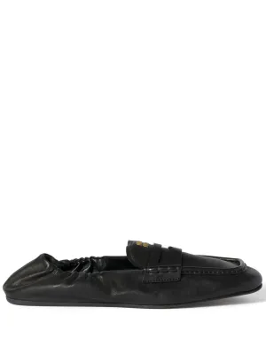 ruches nappa leather loafers