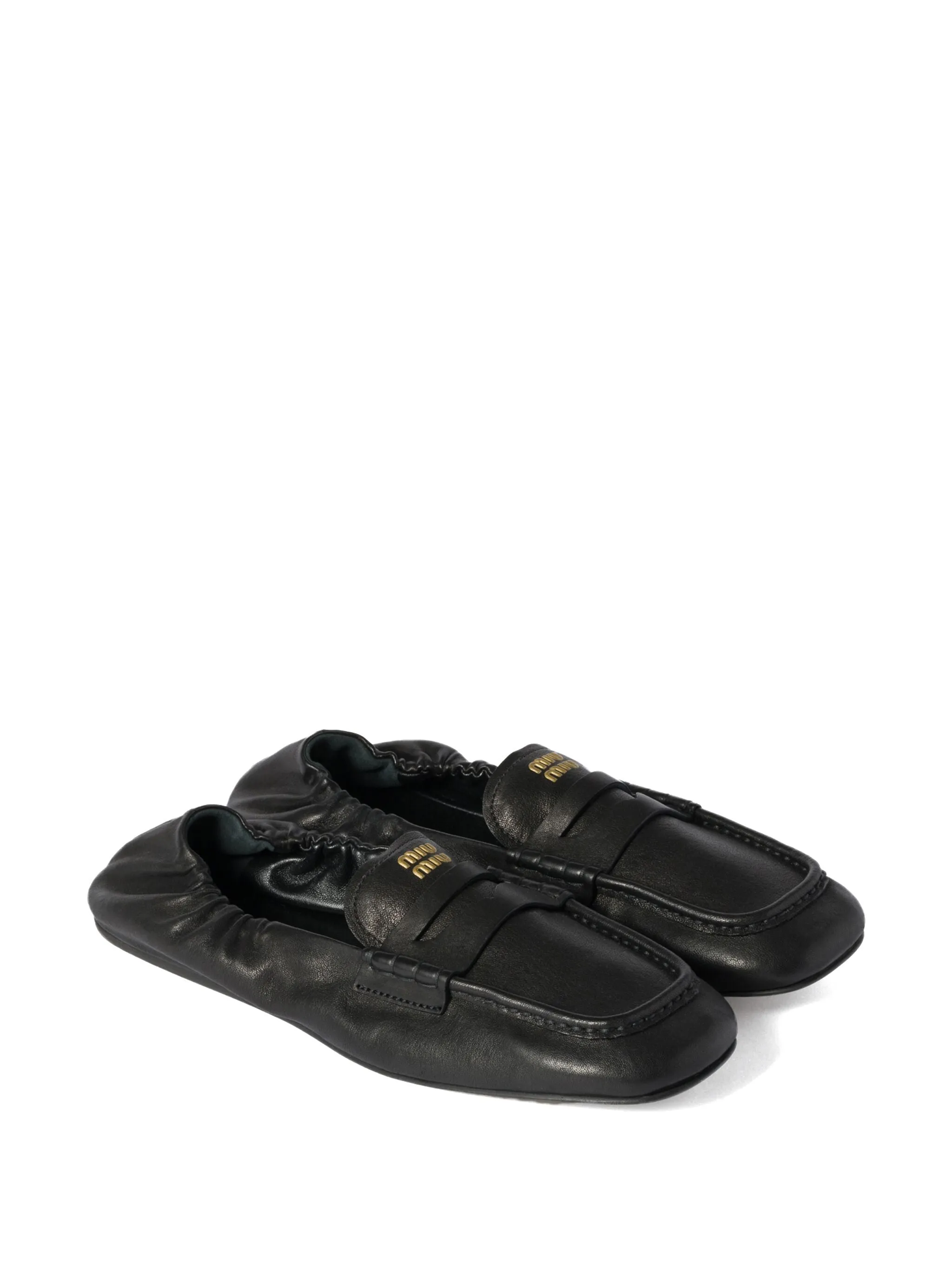 ruches nappa leather loafers