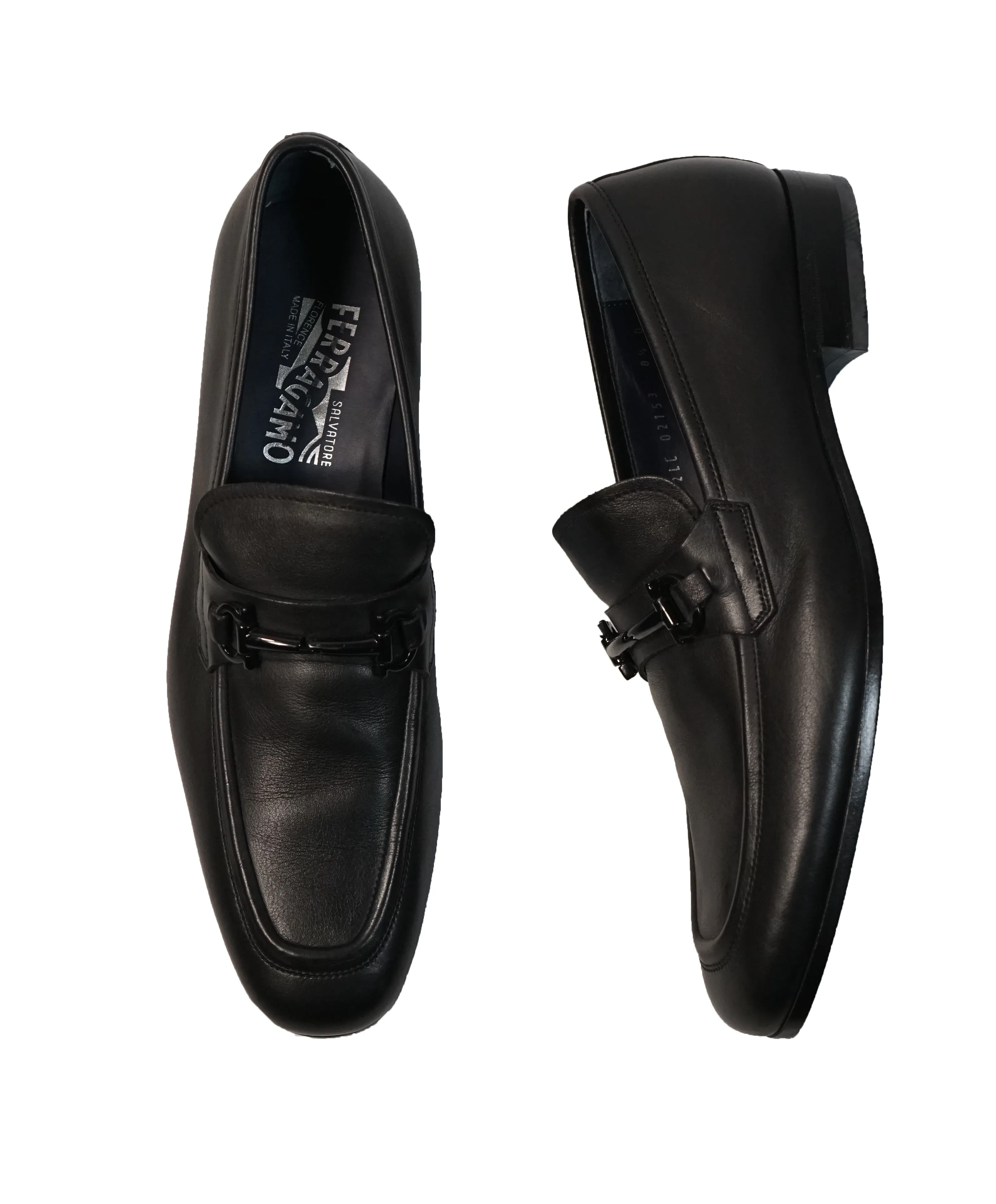 SALVATORE FERRAGAMO - “Ravenna” Black on Black Bit Loafer - 8.5