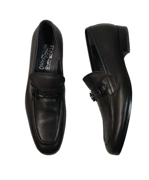 SALVATORE FERRAGAMO - “Ravenna” Black on Black Bit Loafer - 8.5