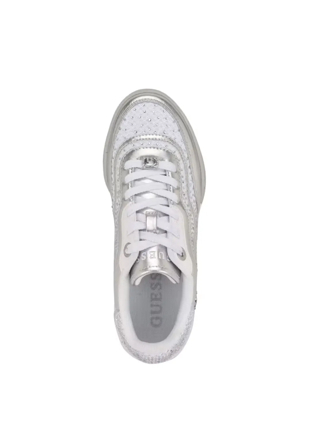 Silver Pritie Low-Top Sneakers