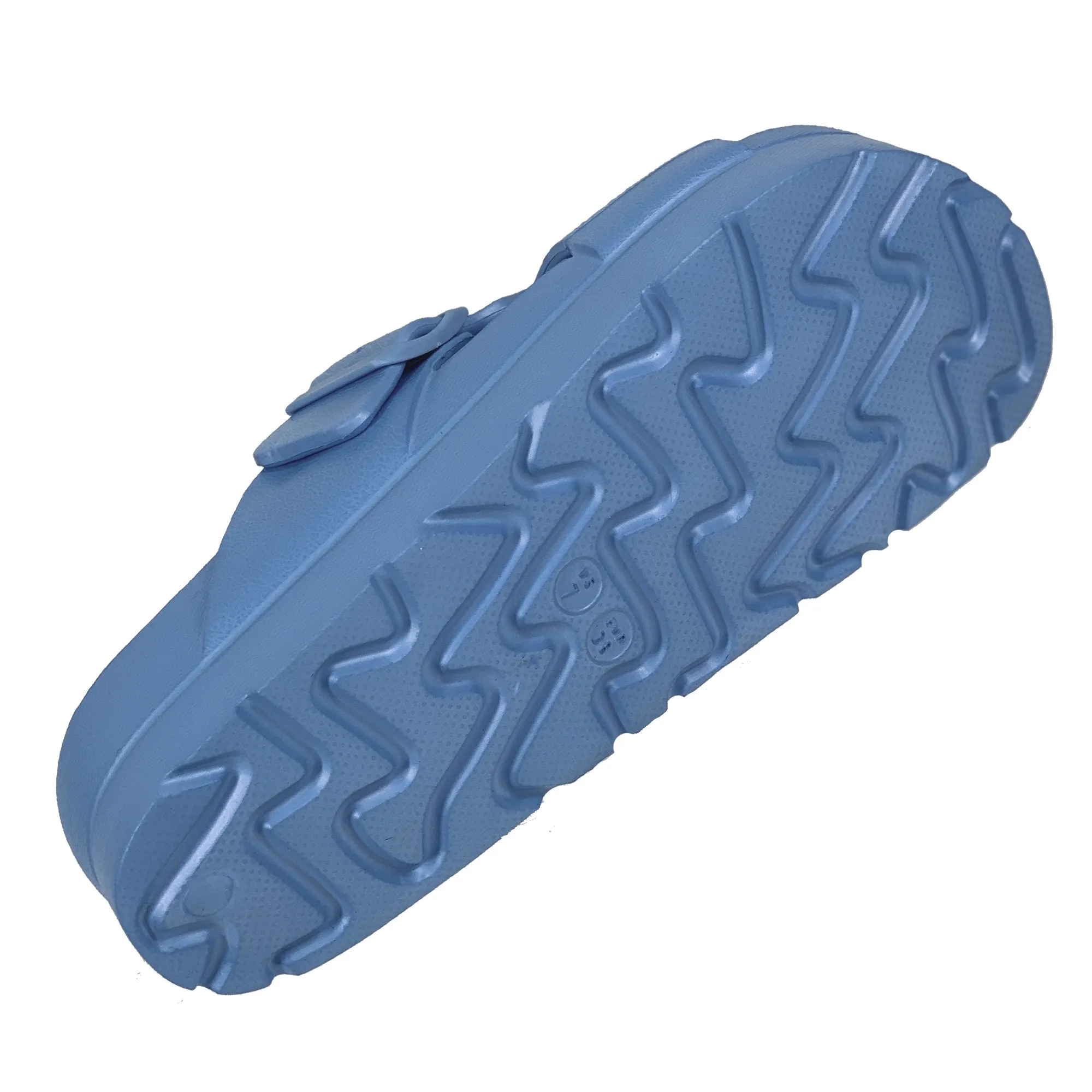 SOBEYO Light-Weight  Platform Sandals Criss-Cross Adjustable Buckles Blue