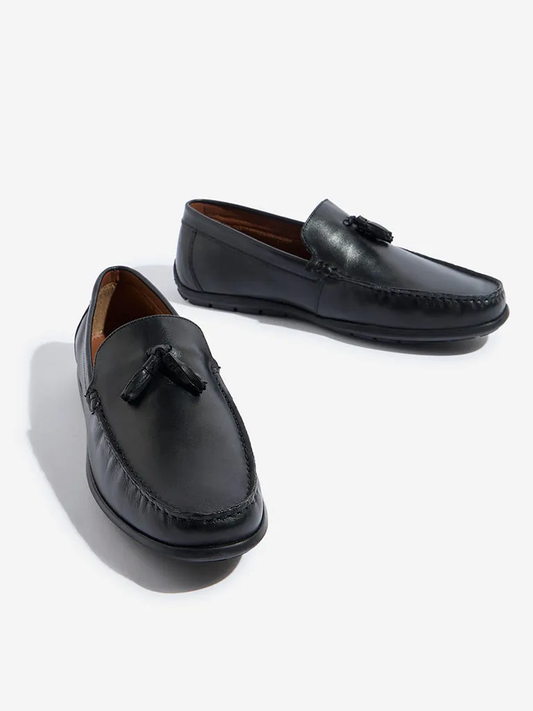 SOLEPLAY Black Tassel- Detailed Leather Loafers