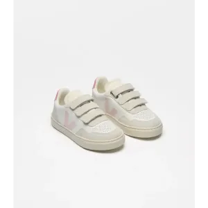 Veja White Rosa Pink Triple Velcro Sneaker V103