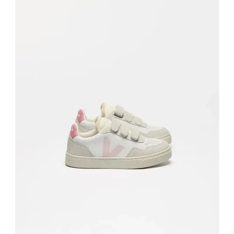 Veja White Rosa Pink Triple Velcro Sneaker V103