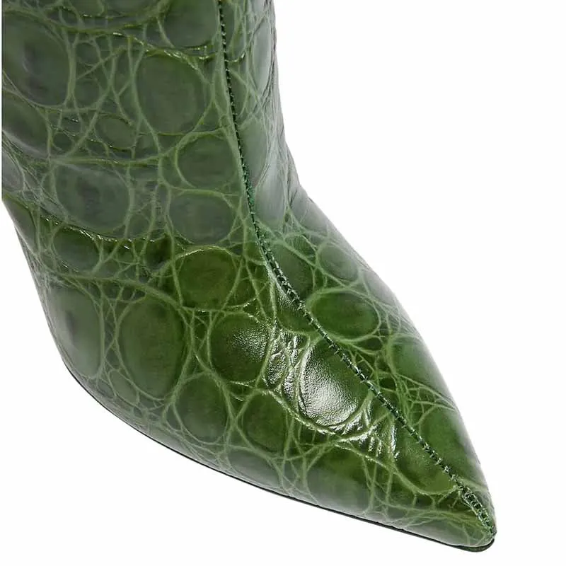 Women pointed toe knee-high boots candy color heeled boot 15 colors