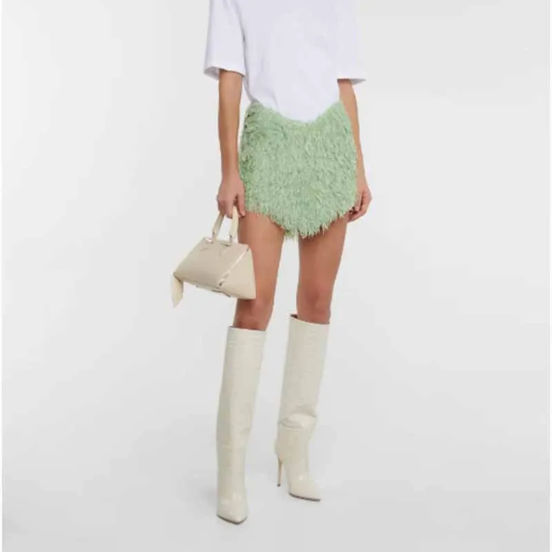 Women pointed toe knee-high boots candy color heeled boot 15 colors