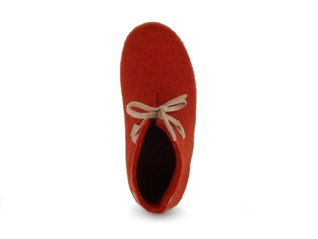 WoolFit® Indoor-Outdoor Slipper Boots Vitus, brick red